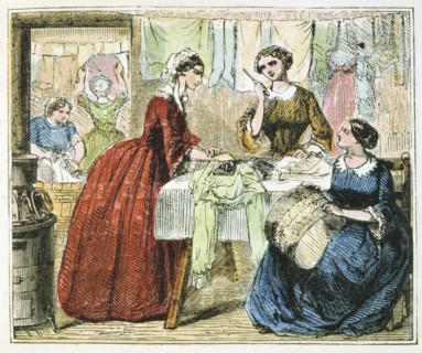 Ironing room in a laundry