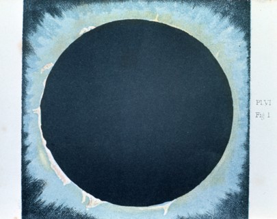 Solar corona and prominences 1860