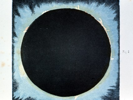 Solar corona and prominences 1860
