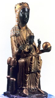 Black Madonna statuette from Montserrat