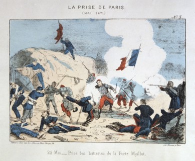 Taking of a battery at Porte Mailot during the Paris commune