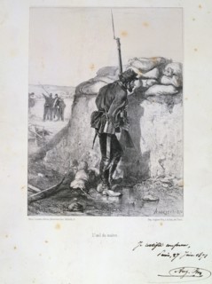 Illustration showing scene from the Siege of Paris 1870