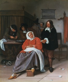 Jan Steen 'A Man offering an Oyster to a Woman'