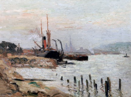 The Seine River at Rohen', 20th Century