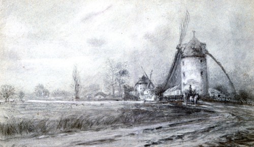 Landscape with Windmill', 1835-1892