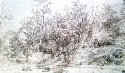 Landscape with Person Playing Flute', 1607-1674