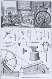Cutler's workshop from  "Encylopedie" edited by Diderot and Dalembert