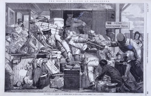 Changing trains at Gloucester from Broad to Narrow gauge - 1846