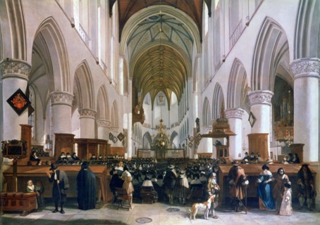 The Interior of the Grote Kerk, Haarlem', 1673