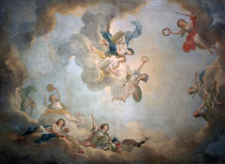 Ceiling of Marie Antoinette's playroom, Chateau de Fontainbleau, 1743-1811