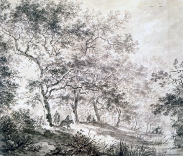 A Group of Trees at the Edge of Water'