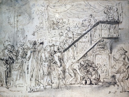 Gabriel Saint-Aubin 'Le Grand Café'
