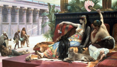 'Cleopatra testing poisons on those condemned to death'