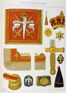 French military accoutrements and standards of the royal guard