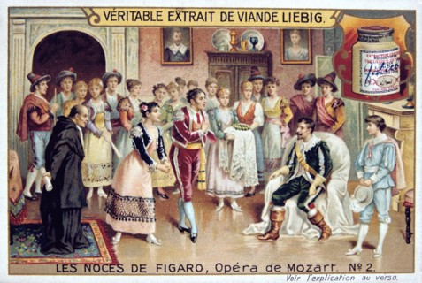Scene from Mozart's opera "The Marriage of Figaro" 1786