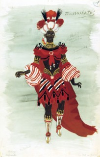 Costume design for Monostatos, mid 20th century
