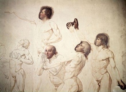 David, Study for the Oath at the Jeu de Paume (The tennis Court Oath) (detail)