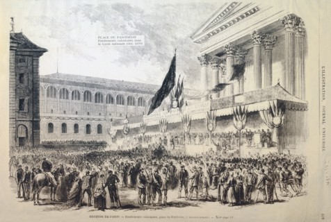 France 1870 a crowd gathers at the Pantheon