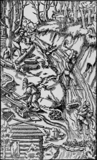 Extraction de l'étain dans un ruisseau