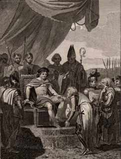 Les barons anglais présentent la Grande Charte au roi Jean d'Angleterre