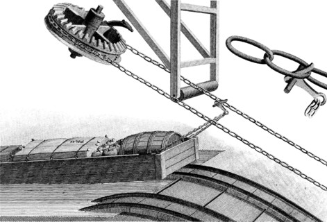 Double inclined plane for raising rub boats from one level of a canal to another