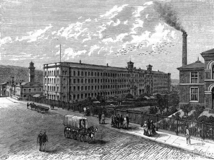 Saltaire, the model textile factory and town near Bradford