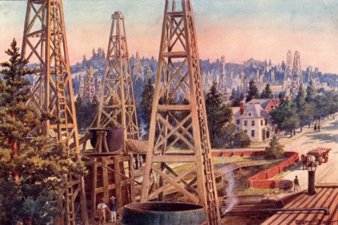 The oil region of Los Angeles, California, usa