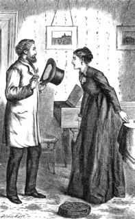 Rachel Verrinder telling Franklin Blake, to his amazement, that she saw him taking the Moonstone