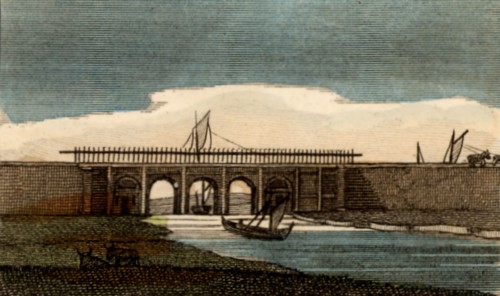 Viaduct on the Bridgewater Canal carrying it across the River Irwell