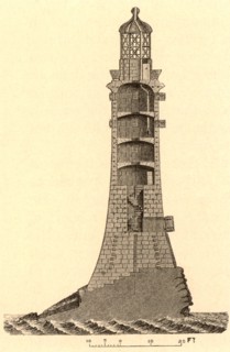 Sectional view of The fourth Eddystone lighthouse
