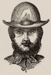 Cornish miner's skull-cap lamp