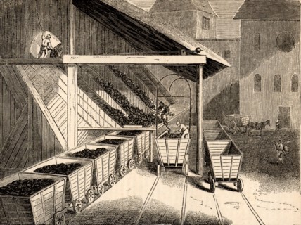 Screening and sorting coal into different grades