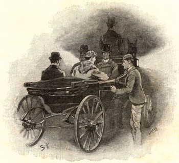 Holmes questioning a stable lade, and finding that a number of sheep in the paddock had gone lame,