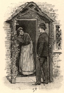 The Adventure of the Yellow Face'.  Jack Grant Munro, suspicious of his wife's actions, getting a