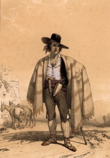 Spanish gipsy muleteer in the Pyrenees