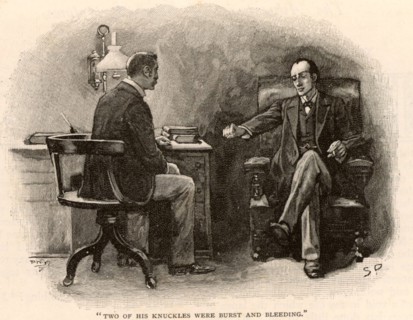 The Adventure of the Final Problem'. Sherlock Holmes calling on Dr Watson to ask for his help to