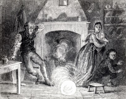 Family being terrified by a fireball or bolide