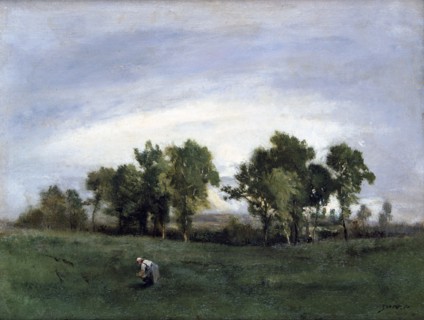 Peasant in a Field': oil on canvas