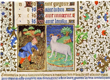 March. Astrological sign of Aries