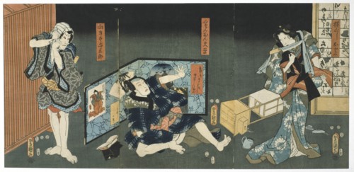 Scene from a Kabuki theatre performance