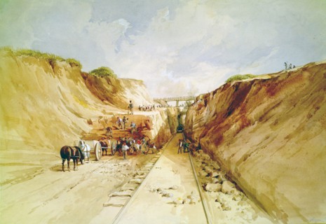 Construction of a Railway Line', 1841