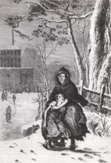 Mother urging her child to go to work in the mill