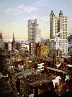 Vue de New York avec les premiers gratte-ciels