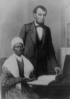 Le président Lincoln à la Maison Blanche