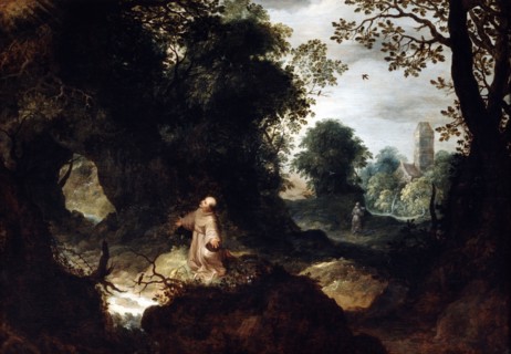 Govaerts, Saint François dans un paysage rocheux
