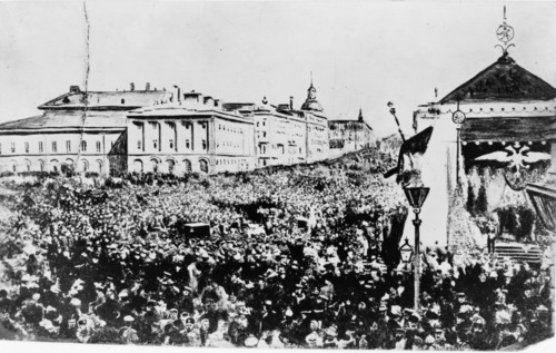 Foule à Moscou