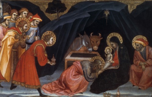 'Adoration of the  Magi'  painting on panel