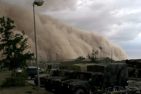Dust storm in Iraq