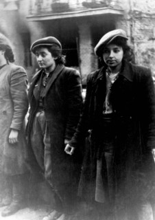 Photo from Jürgen Stroop Report to Heinrich Himmler 1943.Jewish women captured with weapons.