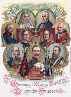 Postcard to commemorate the 200 anniversary of the Kingdom of Prussia 1902